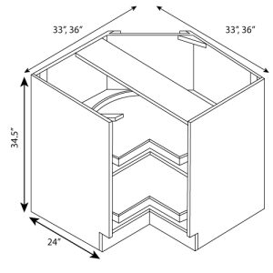 LAZY SUSAN BASE CABINET