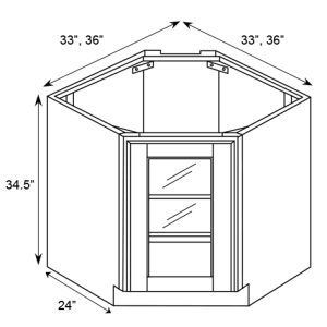 DIAGONAL SINK BASE CABINET