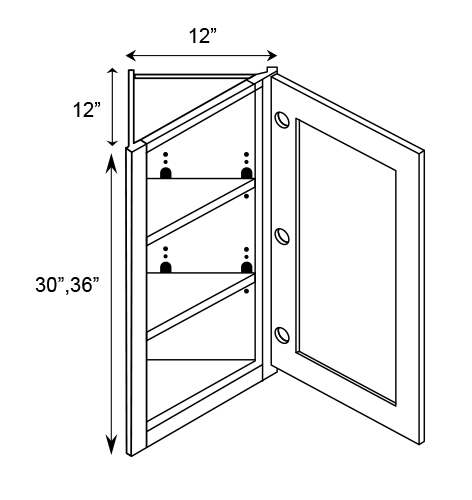 CORNER WALL ANGLE END CABINETS