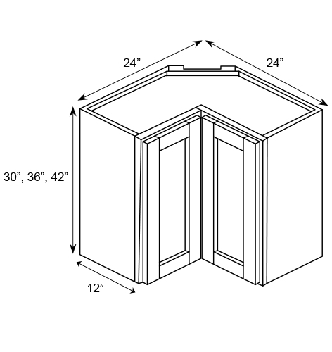 WALL SQUARE CORNER CABINET