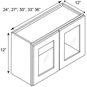 WALL DOUBLE DOOR GLASS CABINET